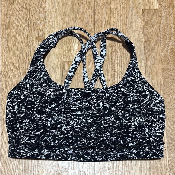 lululemon athletica Other - Lululemon Energy Bra Iced Wave White Black / Ice Breaker White Black